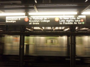 Image of a sign in the New York Subway