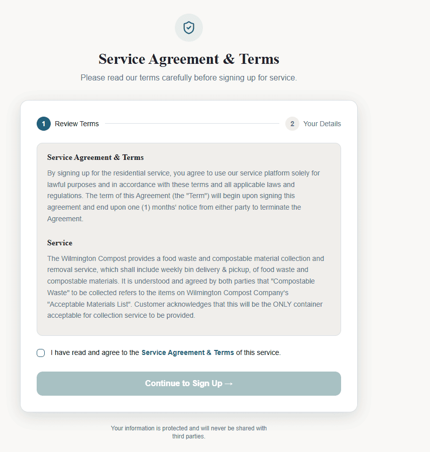 AI Prototyping Example for local sign-up service